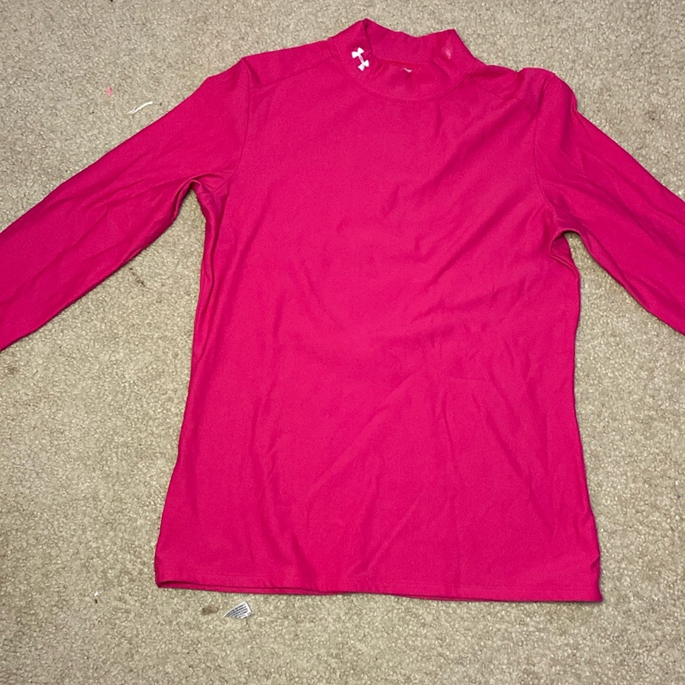 Pink under armour long sleeve
